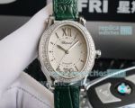 Chopard Happy Sport Replica Diamonds Bezel Watch - White Dial